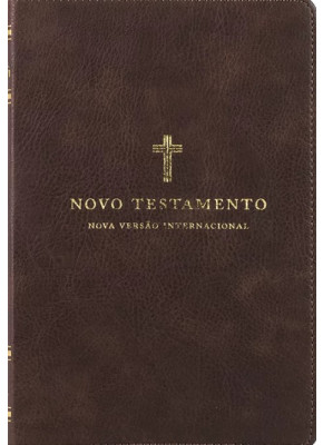 Novo Testamento, NVI, Couro Soft, Cruz Marrom, Leitura Perfeita 
